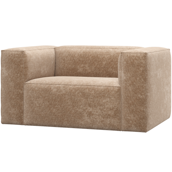 Image of BEAN ARMCHAIR CHENILLE VELVET PEACH PINK