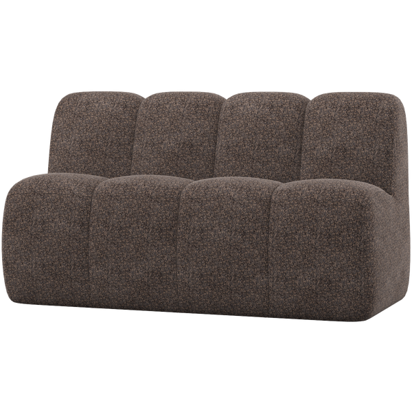 Image of MOJO DINING BENCH 164 CM WITH BACKREST WOOLLY BROWN