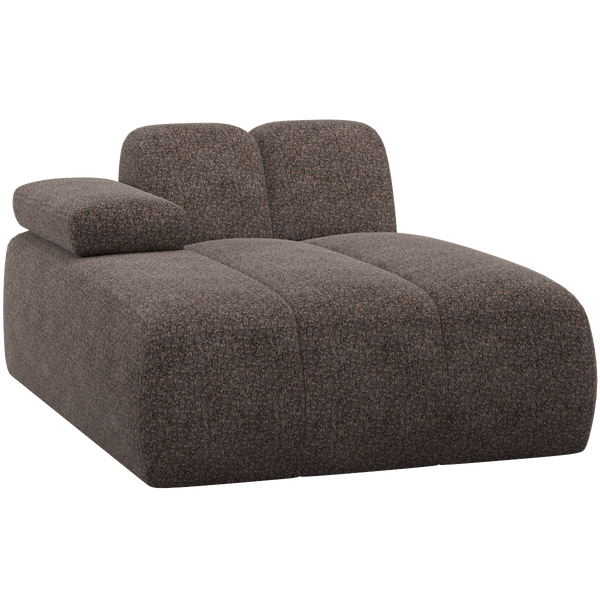 Image of MOJO CHAISE LONGUE ELEMENT LEFT WOOLLY BROWN