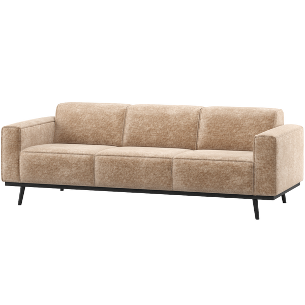Image of STATEMENT 3-SEATER SOFA 230 CM CHENILLE VELVET PEACH PINK