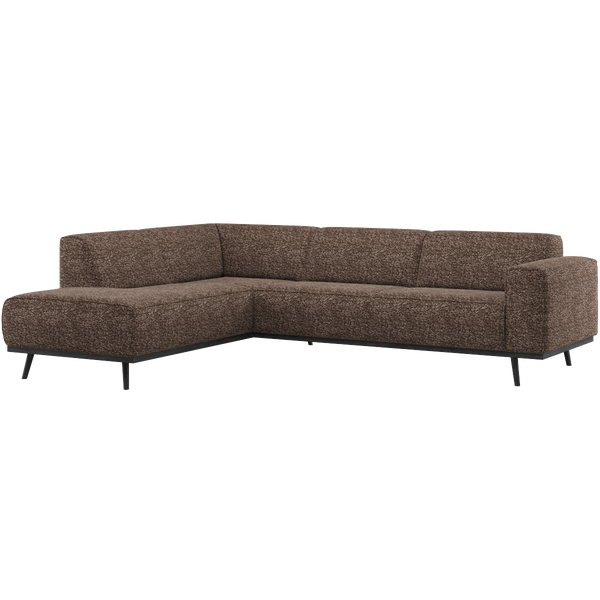 Image of STATEMENT CORNER SOFA LEFT BROWN MELANGE