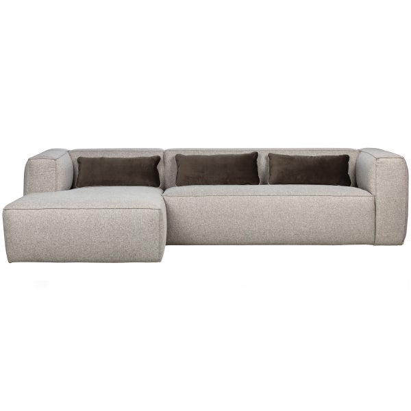 Image of BEAN CORNER SOFA INCL. CUSHIONS LIGHT GREY MELANGE