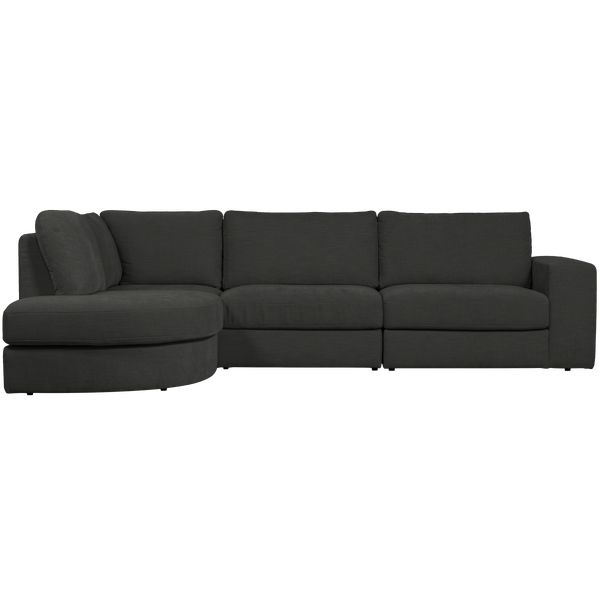 Image of FAMILY CORNER SOFA ROUNDED LEFT ANTHRACITE