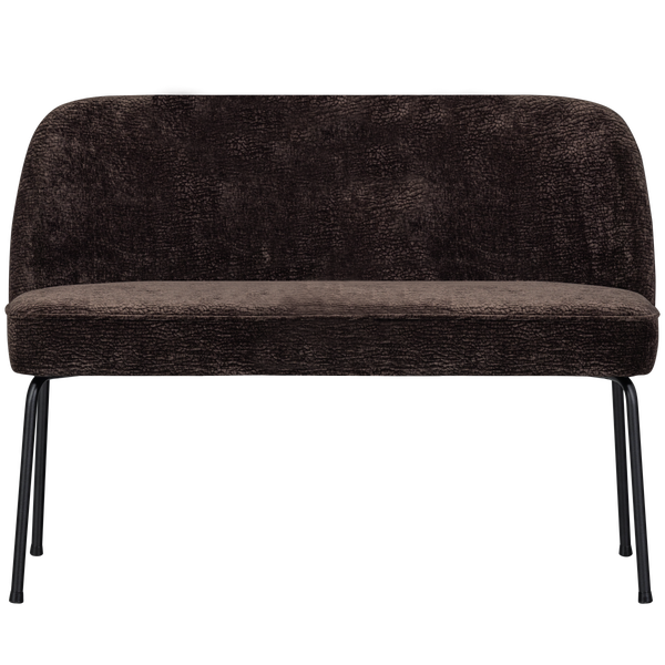 Image of VOGUE DINING BENCH 3D CHENILLE DARK BROWN