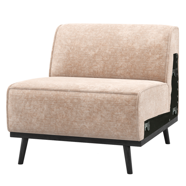 Image of STATEMENT 1-SEATER ELEMENT CHENILLE VELVET NATURAL