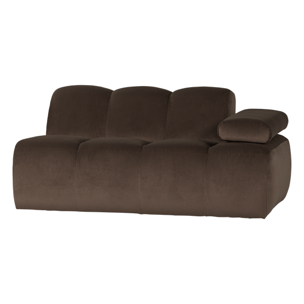 Image of MOJO 1,5-SEATER ELEMENT ARM RIGHT VELVET BROWN [fsc]