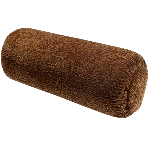 Image of BAGGY ROLL CUSHION 50xØ23CM 3D CHENILLE MID BROWN