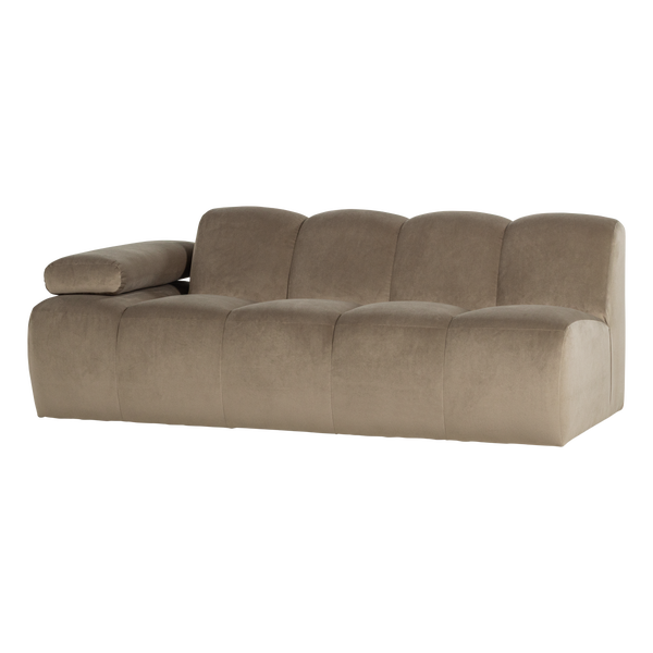 Image of MOJO 2-SEATER ELEMENT ARM LEFT VELVET KHAKI [fsc]