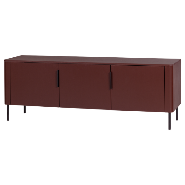Afbeelding van GUNNAR TV MEUBEL 154 CM GRENEN BORDEAUXROOD [fsc]