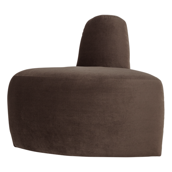 Image of MOJO BASE DINING BENCH CORNER ROUND BACK VELVET BROWN [fsc]