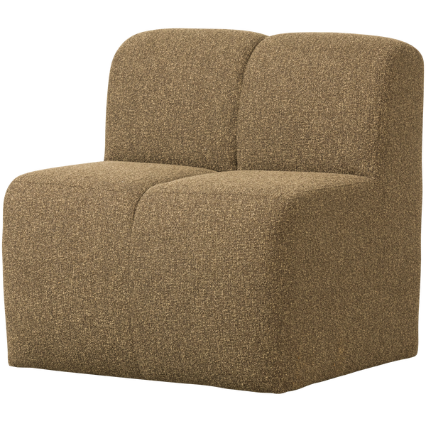 Afbeelding van MOJO EETBANKJE 84CM MET RUGLEUNING BOUCLÉ GEEL/BRUIN MELANGE