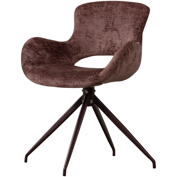 Image of ELIVA DINING CHAIR STRUCTURE VELVET PURPLE - SET OF 2