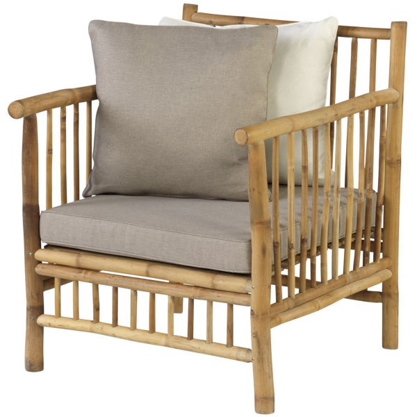 Image of BAMBOO GARDEN LOUNGE CHAIR INCL CUSHIONS