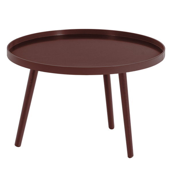 Afbeelding van MESA BIJZETTAFEL L 34XØ60 CM HOUT BORDEAUXROOD [fsc]