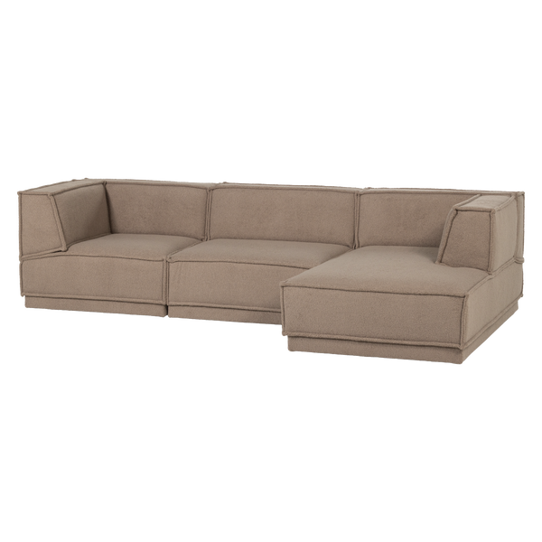 Bild von MANU CHAISE LONGUE SOFA RECHTS TEDDY TAUPE [fsc]