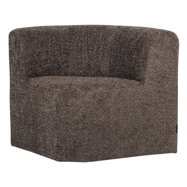 Image of MOJO BASE DINING BENCH CORNER WITH BACK WOOLLY BROWN [fsc]
