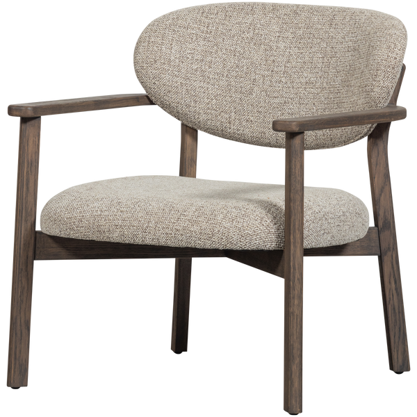 Image of UDAR ARMCHAIR NATURAL WITH WOODEN FRAME BROWN