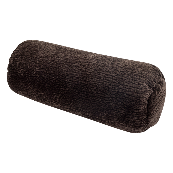 Image of BAGGY ROLL CUSHION 50xØ23CM 3D CHENILLE DARK BROWN