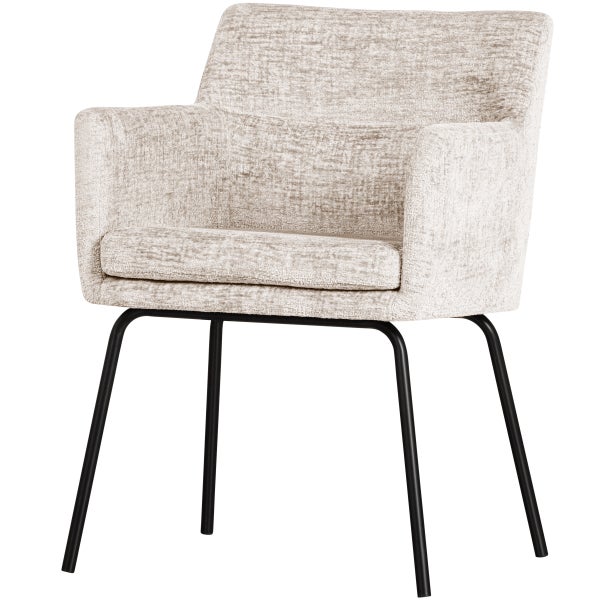Image of KAM DINING CHAIR WITH ARMREST OFF WHITE