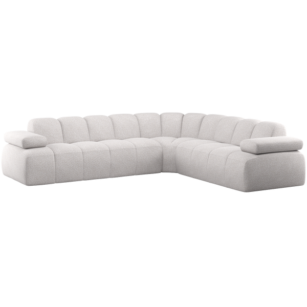 Image of MOJO CORNER SOFA RIGHT BOUCLÉ ECRU MELANGE