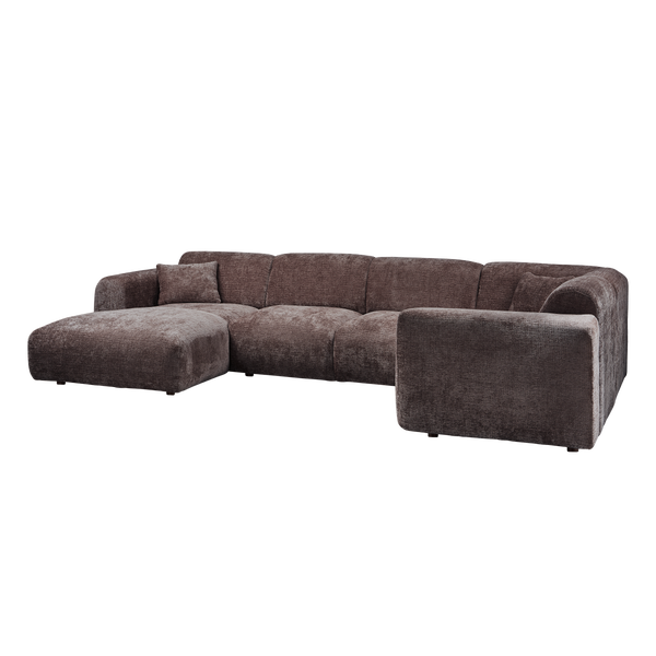 Image of CLOUD CORNER SOFA RIGHT CHENILLE WARM BROWN [fsc]