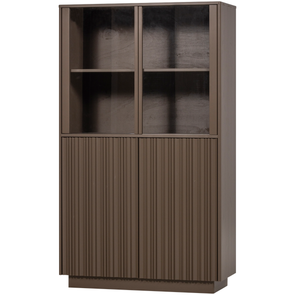 Image of NOVA LOW DISPLAY CABINET PINE TRUFFLE BROWN [fsc]