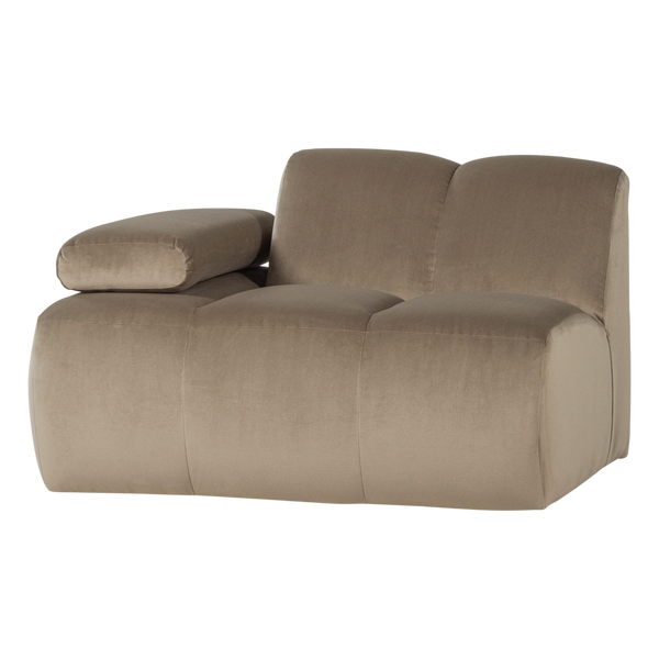 Image of MOJO 1-SEATER ELEMENT ARM LEFT VELVET KHAKI [fsc]