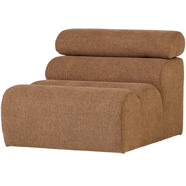 Image of NOVI 1-SEATER ELEMENT BOUCLÉ CARAMEL BROWN