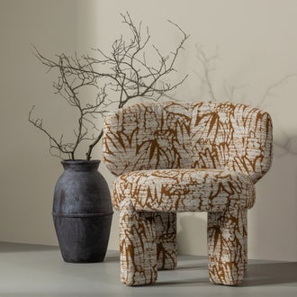 Image of UPKE ARMCHAIR WITH DESIGN NATURAL/BROWN