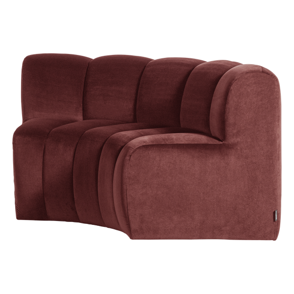 Image of MOJO DINING BENCH HALF ROUND BACKREST CHESTNUT BROWN [fsc]