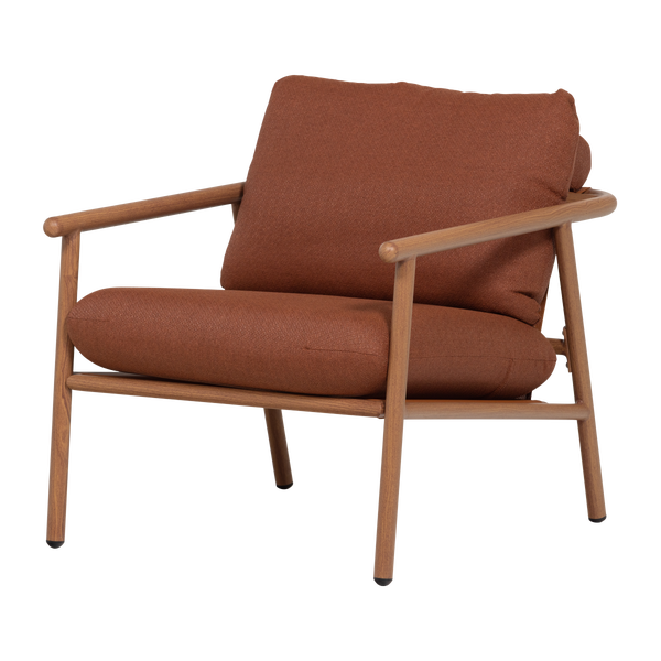 Image de CAVERO FAUTEUIL LOUNGE DE JARDIN ALUMINIUM TERRA/NATUREL