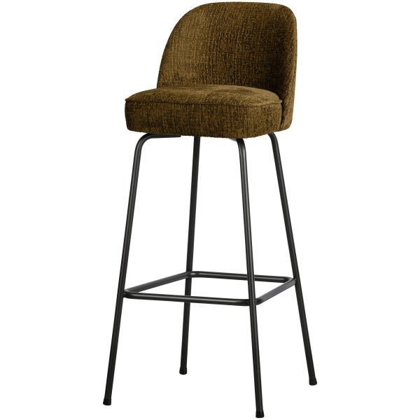 Image of VOGUE BARSTOOL 80CM STRUCTURE VELVET BRASS