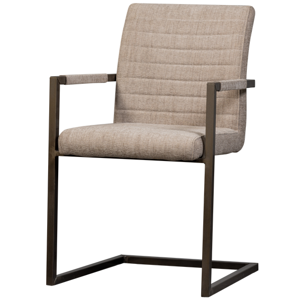 Image of BAS DINING CHAIR WOVEN FABRIC SAND MELANGE