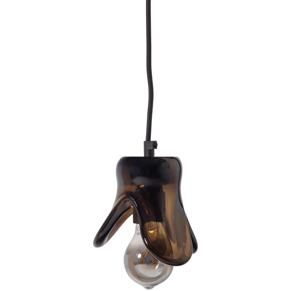 Image of ELLE HANGING LAMP SMALL GLASS BROWN