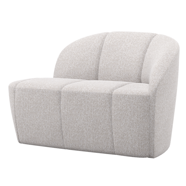 Image of MOJO 2-SEATER BENCH RIGHT BOUCLÉ ECRU MELANGE