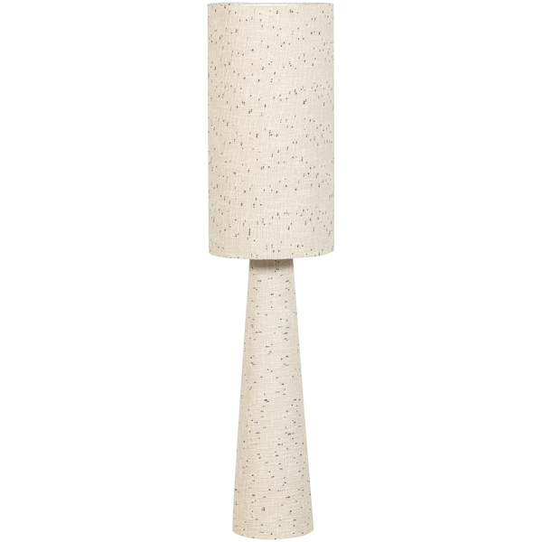 Image of LOFT FLOOR LAMP METAL/BOUCLÉ NATURAL BLACK DOTS 130xØ30 CM