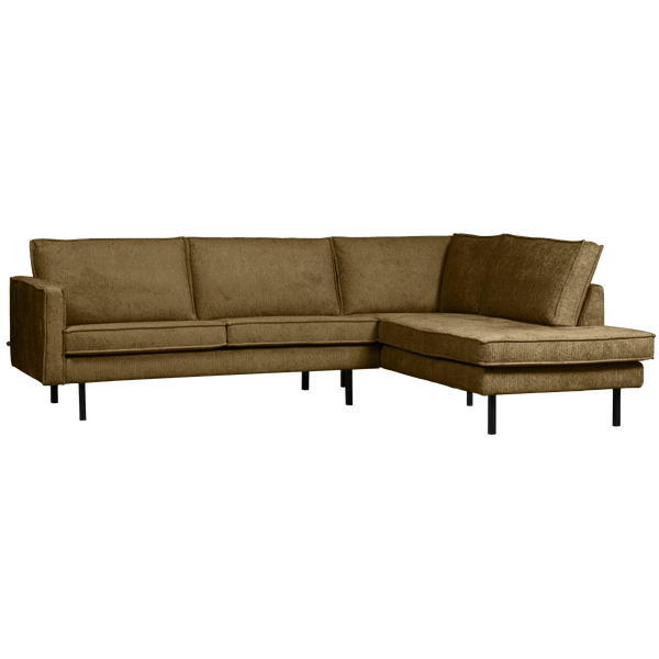 Afbeelding van RODEO HOEKBANK RECHTS STRUCTURE VELVET BRASS