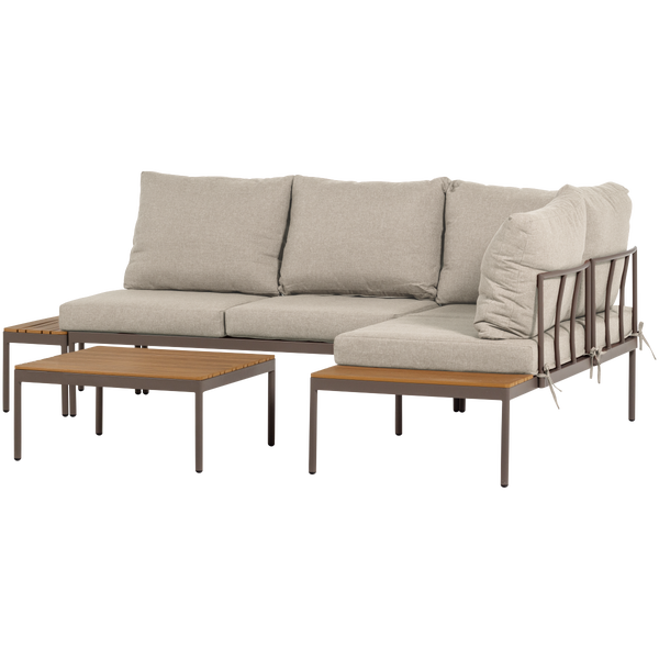 Image of ZARO GARDEN MODULAR LOUNGE SET METAL/POLYWOOD BEIGE