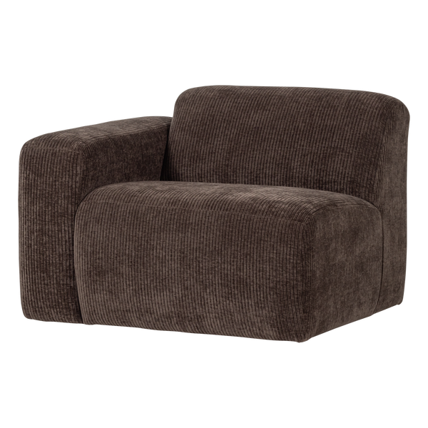 Image de MOJO BASE ÉLÉMENT 1 PLACE BRAS GAUCHE TISSU RIB BRUN [fsc]