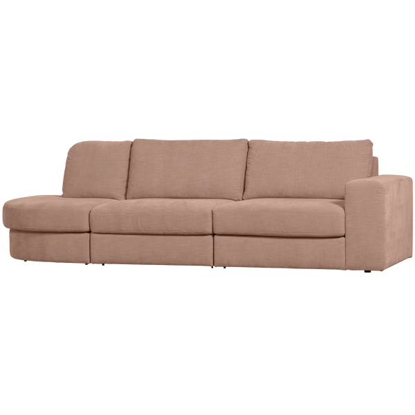 Image of FAMILY 2,5-SEATER SOFA ROUNDED LEFT PINK
