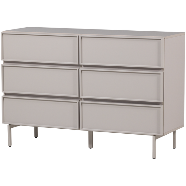 Image of TOURS DRESSER 6 DRAWERS MELAMINE/MDF SAND