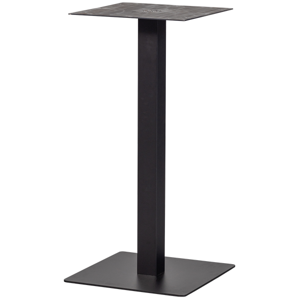 Image of BISTRO SQUARE BAR TABLE TUBE LEG METAL LEG BLACK 105x50x50CM