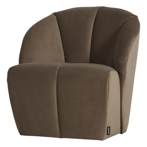 Image of MOJO SWIVEL ARMCHAIR VELVET TAUPE [fsc]