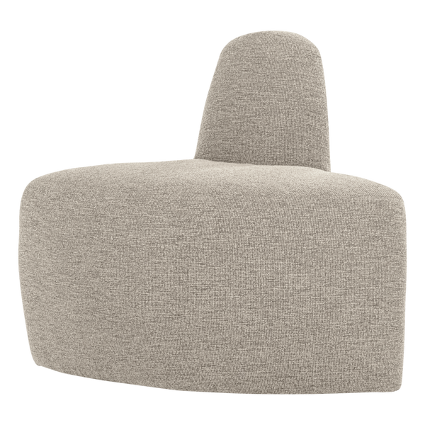 Image of MOJO BASE DINING BENCH CORNER ROUND BACK BOUCLÉ BEIGE [fsc]