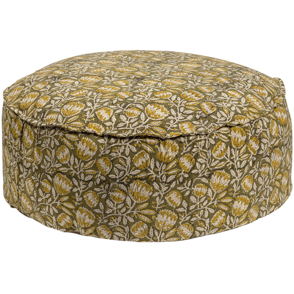 Image of BLOOM POUF GREEN/BROWN 25x65x65CM