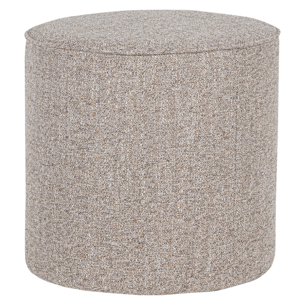 Afbeelding van SARA POEF HOOG 46xØ46 CM GEWEVEN STOF NATUREL MELANGE [fsc]