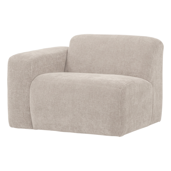 Image de MOJO BASE ÉLÉMENT 1 PLACE BRAS GAUCHE TISSU RIB ECRU [fsc]
