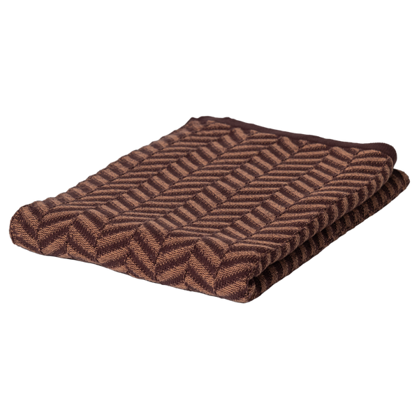 Image de SUNA PLAID 130X170 CM COTON MARRON/ROSE