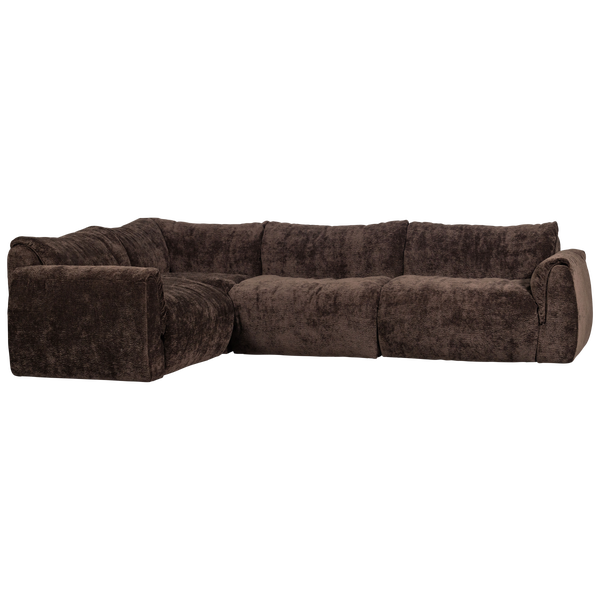 Image de BAGGY CANAPE À GAUCHE 3D CHENILLE BRUN FONCÉ