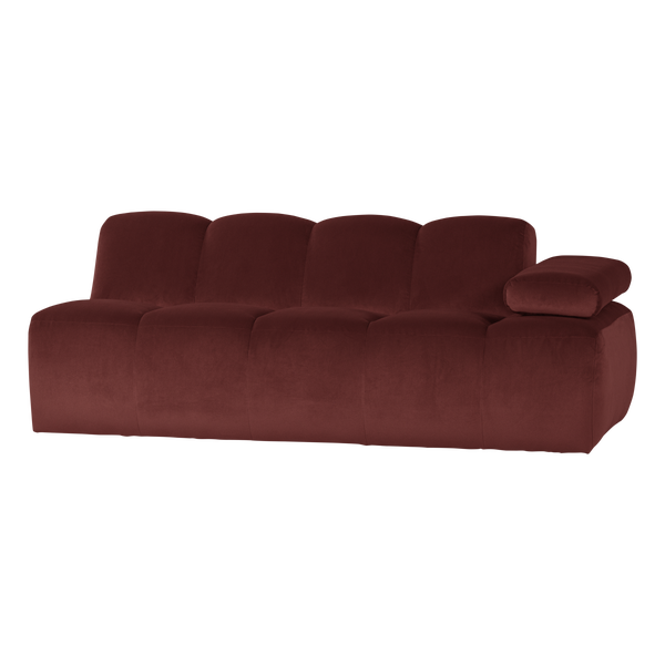 Image of MOJO 2-SEATER ELEMENT ARM RIGHT VELVET CHESTNUT BROWN [fsc]